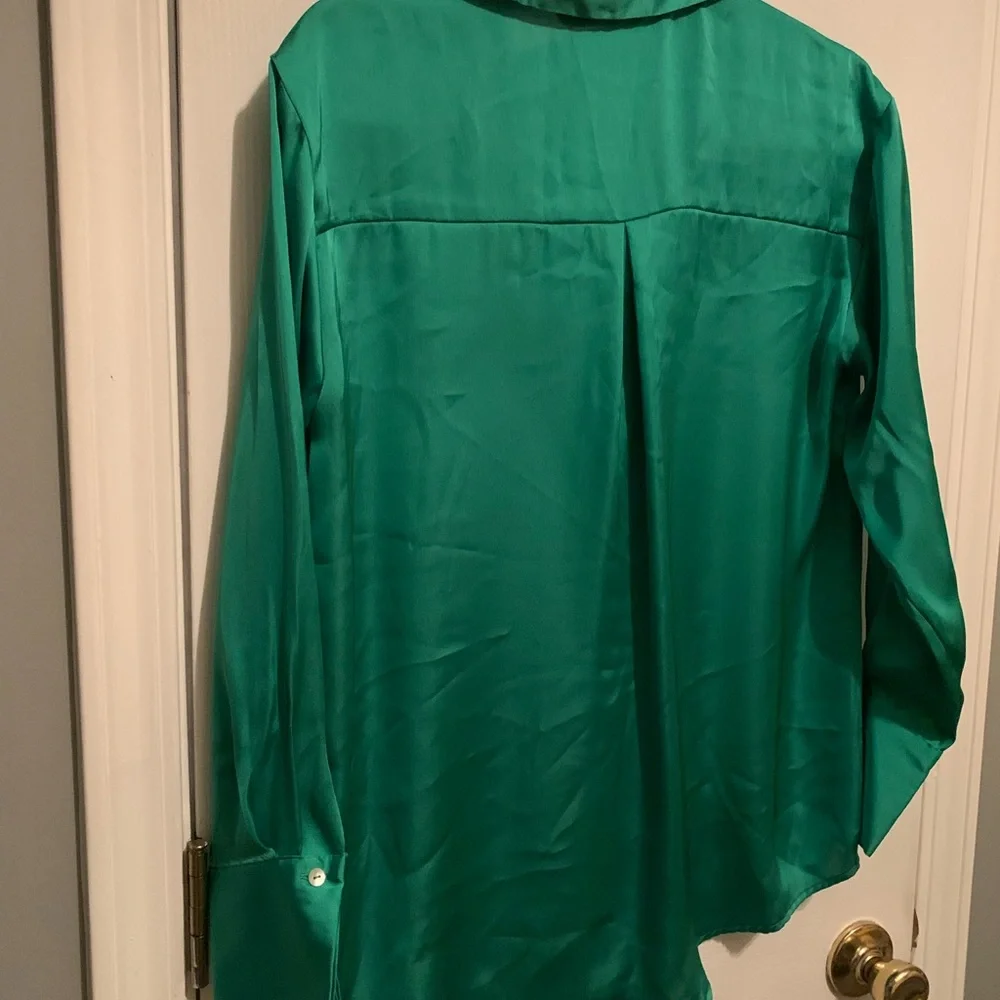 Zara Vibrant Green Button Down Shirt - Picture 4 of 6